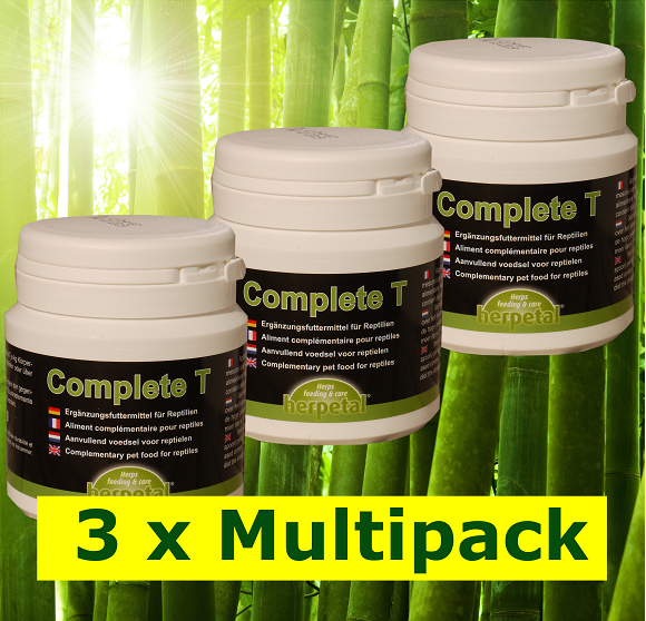 Complete T Herpetal. Kalzium Nahrungsergänzung für Reptilien. Calcium nutrition supplement for reptiles. Supplément nutritionnel en calcium pour reptiles. Integratore alimentare di calcio per rettili