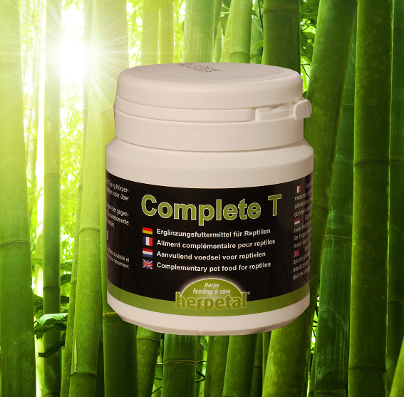 Complete T Herpetal: Kalzium Nahrungsergänzung für Reptilien. Calcium nutrition supplement for reptiles. Supplément nutritionnel en calcium pour reptiles. Integratore alimentare di calcio per rettili